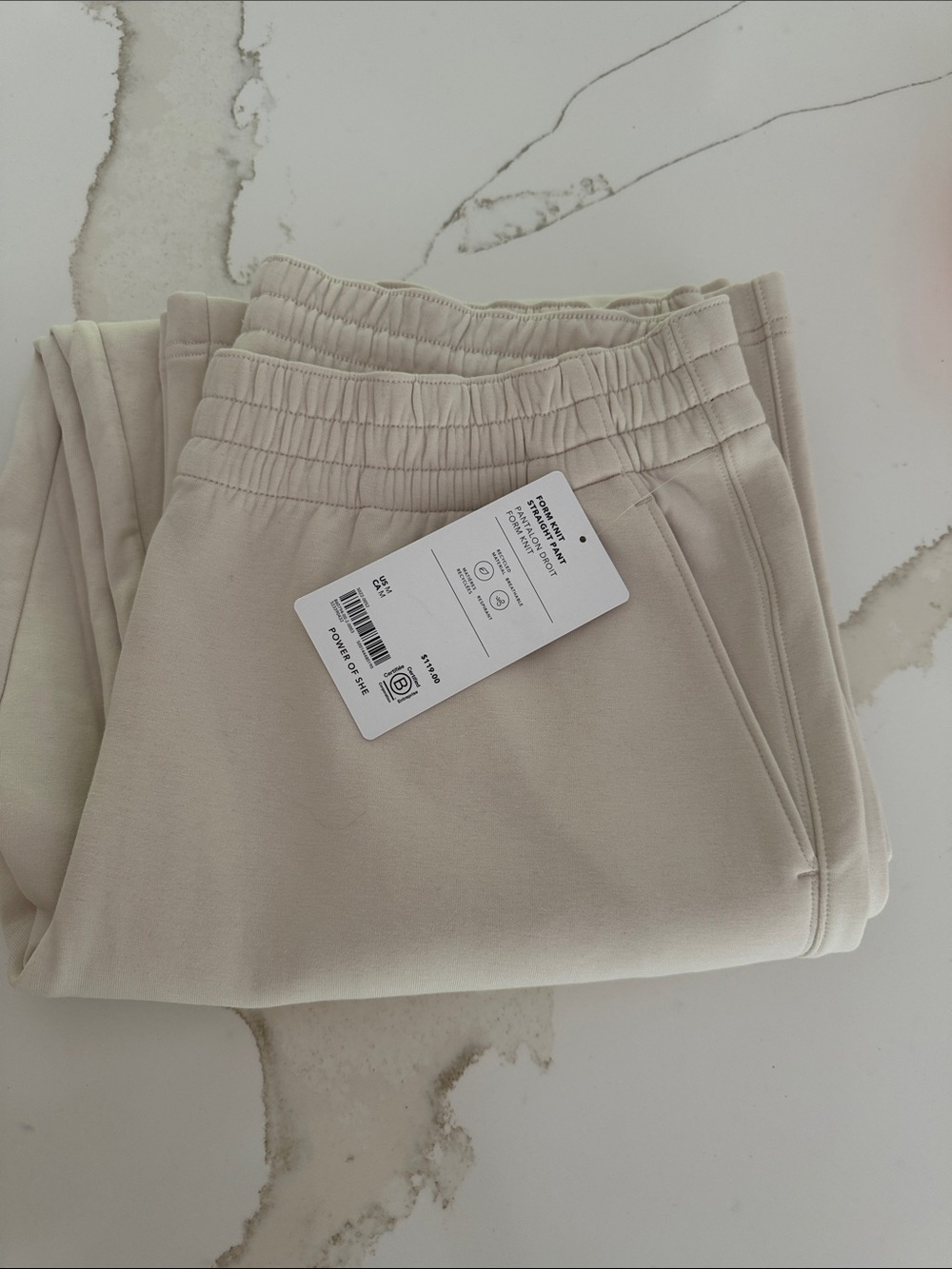 Athleta form knot straight pant in cream